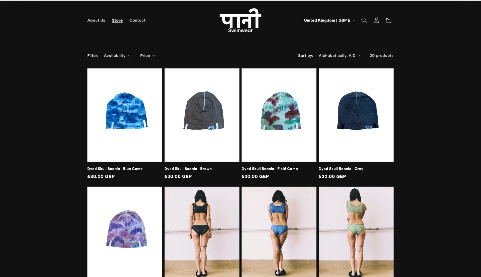 PANI London fashion e-commerce website