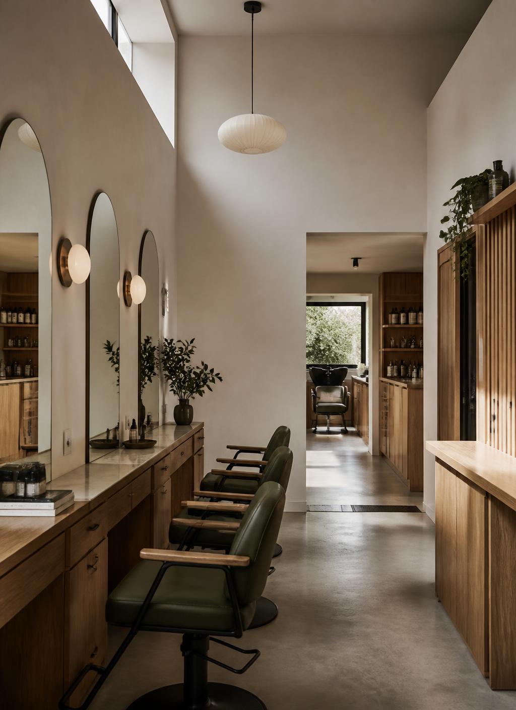Interior of a contemporary independent salon